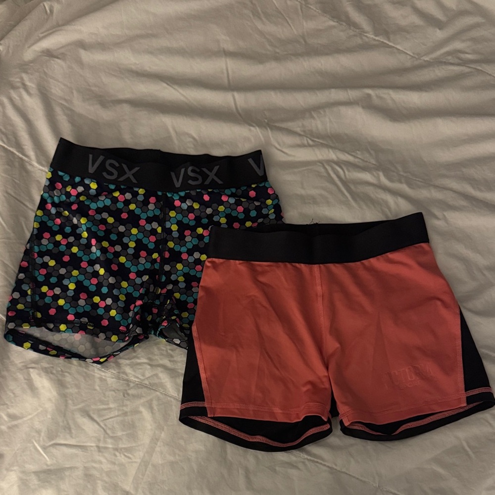 VSX/Victoria Secret Colorful Polka Dot and Coral Shorts